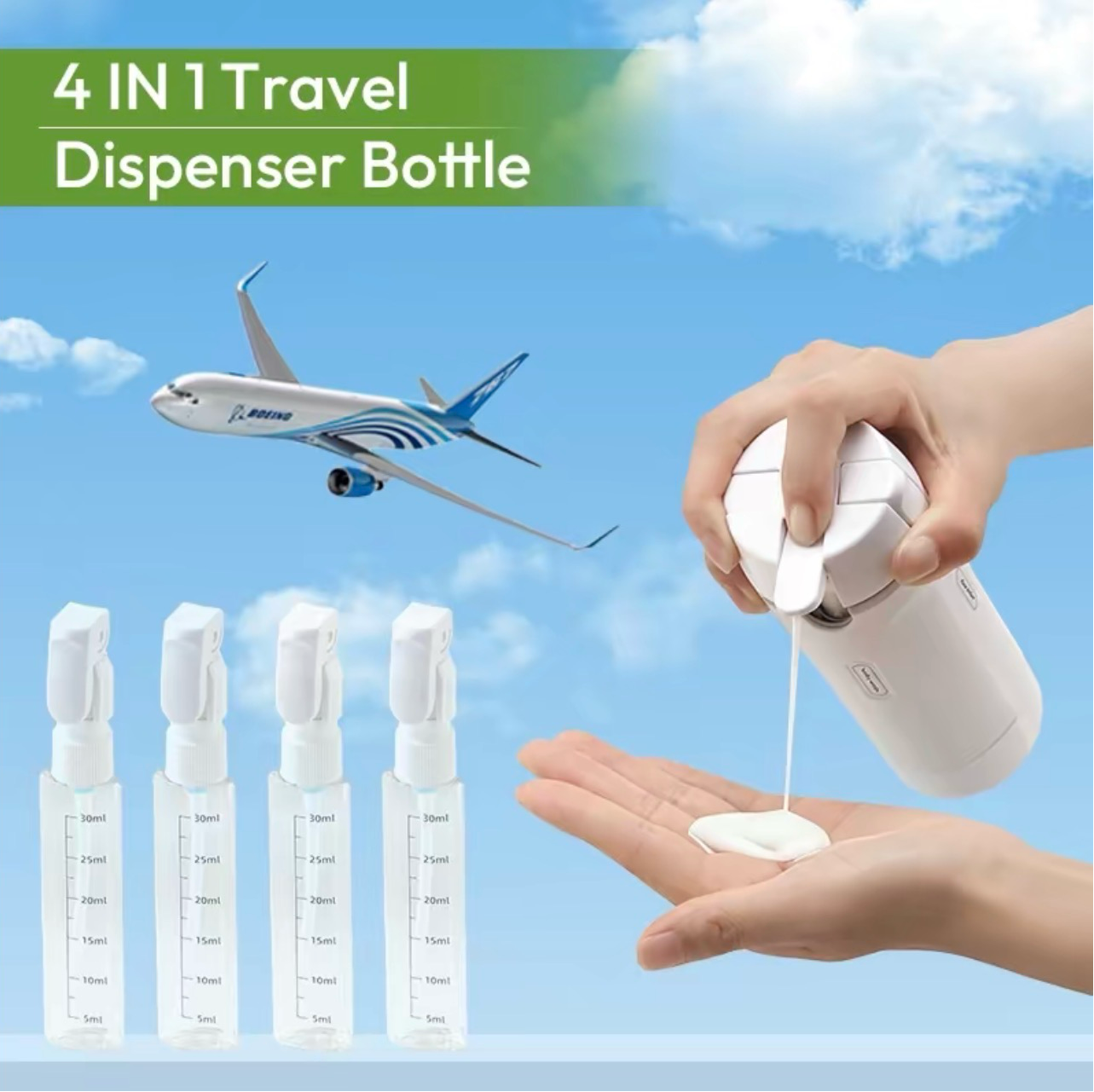 Luxeport - 4 in 1 Travel Bottle